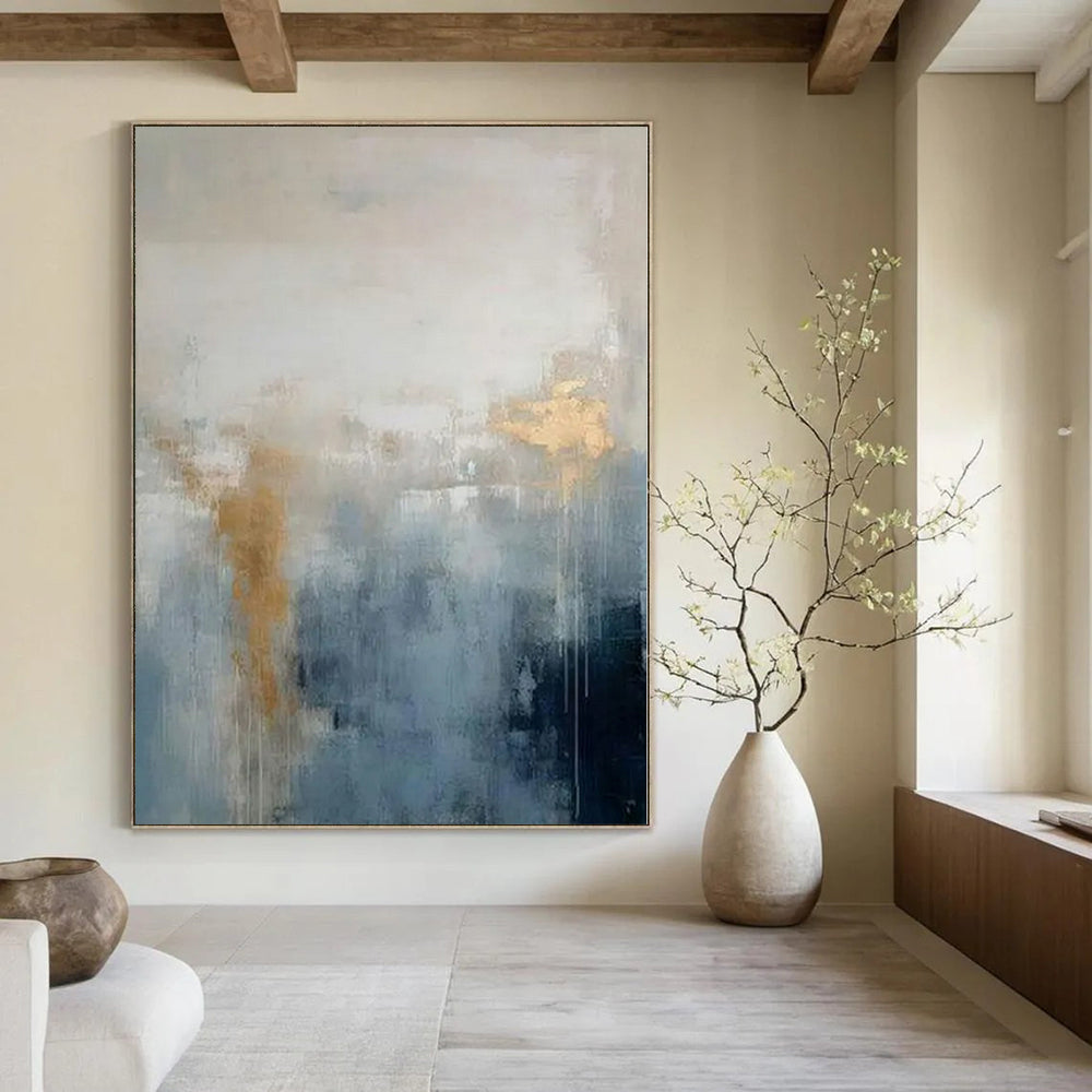 Light and Dark Contrasts with Textured Layers "Textured Duality" Abstract Painting On Canvas PS1211