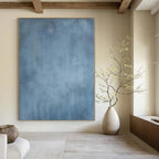 “Blue Textured Minimalist” - Calming Abstract Painting On Canvas PS0158