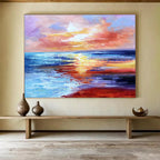 “Sunset Sea Symphony” Abstract Painting On Canvas DKS294