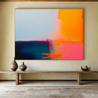 “Vibrant Color Block Fusion” - Abstract Color - Block Painting On Canvas DKS491