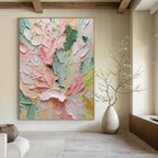 “Pastel Floral Impasto” - Impressionist - Inspired Floral Painting On Canvas PT1397