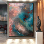 “Colorful Abstract Eruption” - Expressive Abstract Painting On Canvas PS0053