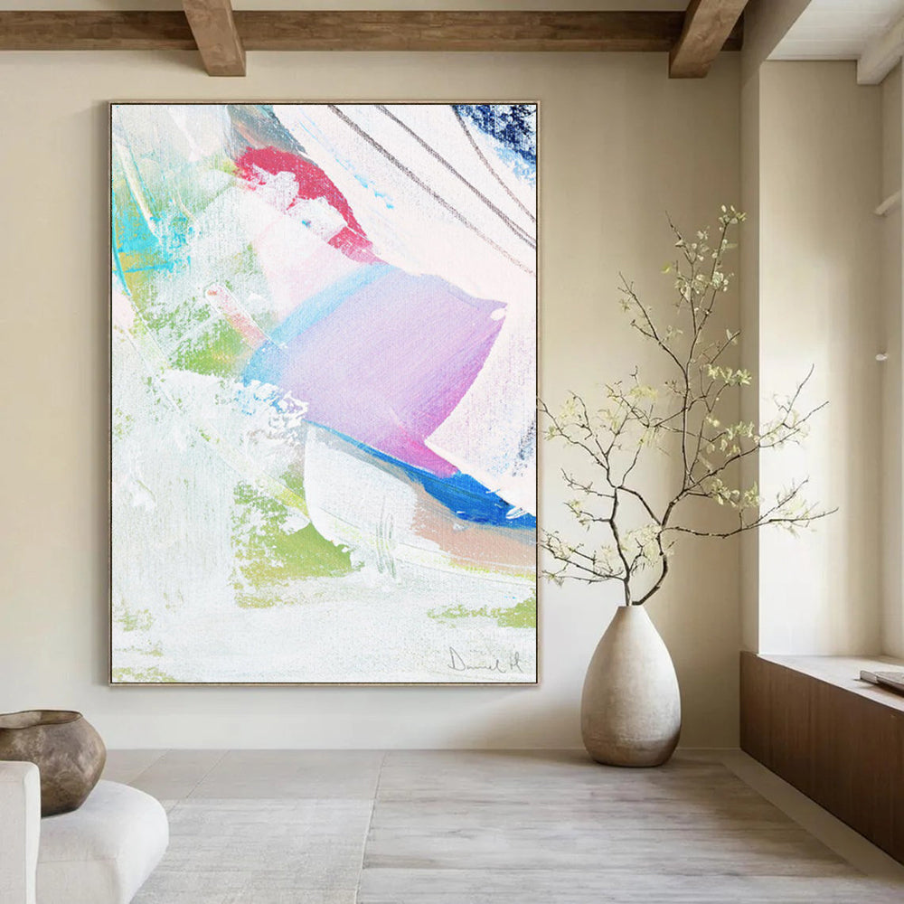 “Colorful Abstract Swirls” - Vibrant Hues & Flowing Strokes Painting On Canvas DS149