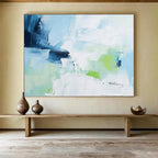 “Blue - Green Abstract Serenity” Painting On Canvas DKS308