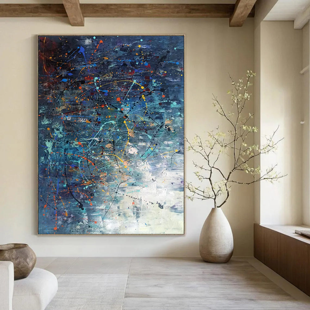 “Color Explosion Abstract” - Bold Splashes of Diverse Hues Painting On Canvas DS246