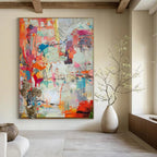 Vivid Color Collage, "Creative Chaos" – Abstract Collage - Style On Canvas PS0931