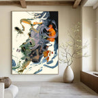 “Colorful Swirls” - Abstract Expressionist Painting On Canvas PT2312