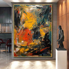 “Intense Abstract Expression of Raw Emotion” - Bold Abstract Painting On Canvas PS0240