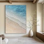 “Aerial Beach Waves” - Serene Coastal Landscape Painting On Canvas DS314