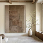 Brown, Beige with Textured Overlays "Textured History" Abstract Painting On Canvas PS1286