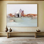 “Soft Venetian Impression” - Impressionistic Cityscape Painting, Suitable for Romantic Bedroom & Elegant Living Room DKS633