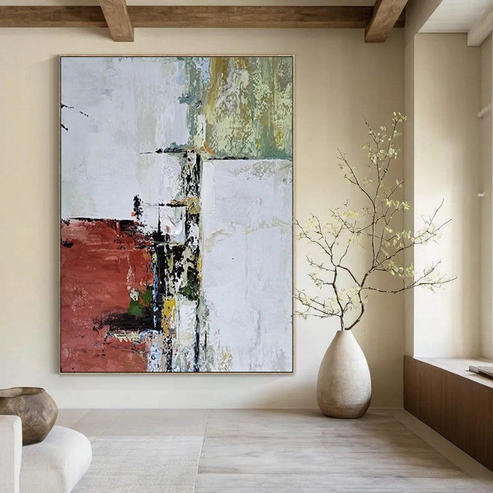 “Colorful Abstract Layers” - Abstract Landscape Painting On Canvas DS039