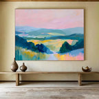“Color - Drenched Landscape” Landscape Painting On Canvas DKS210