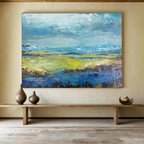 “Abstract Coastal Landscape” Landscape Painting On Canvas DKS190
