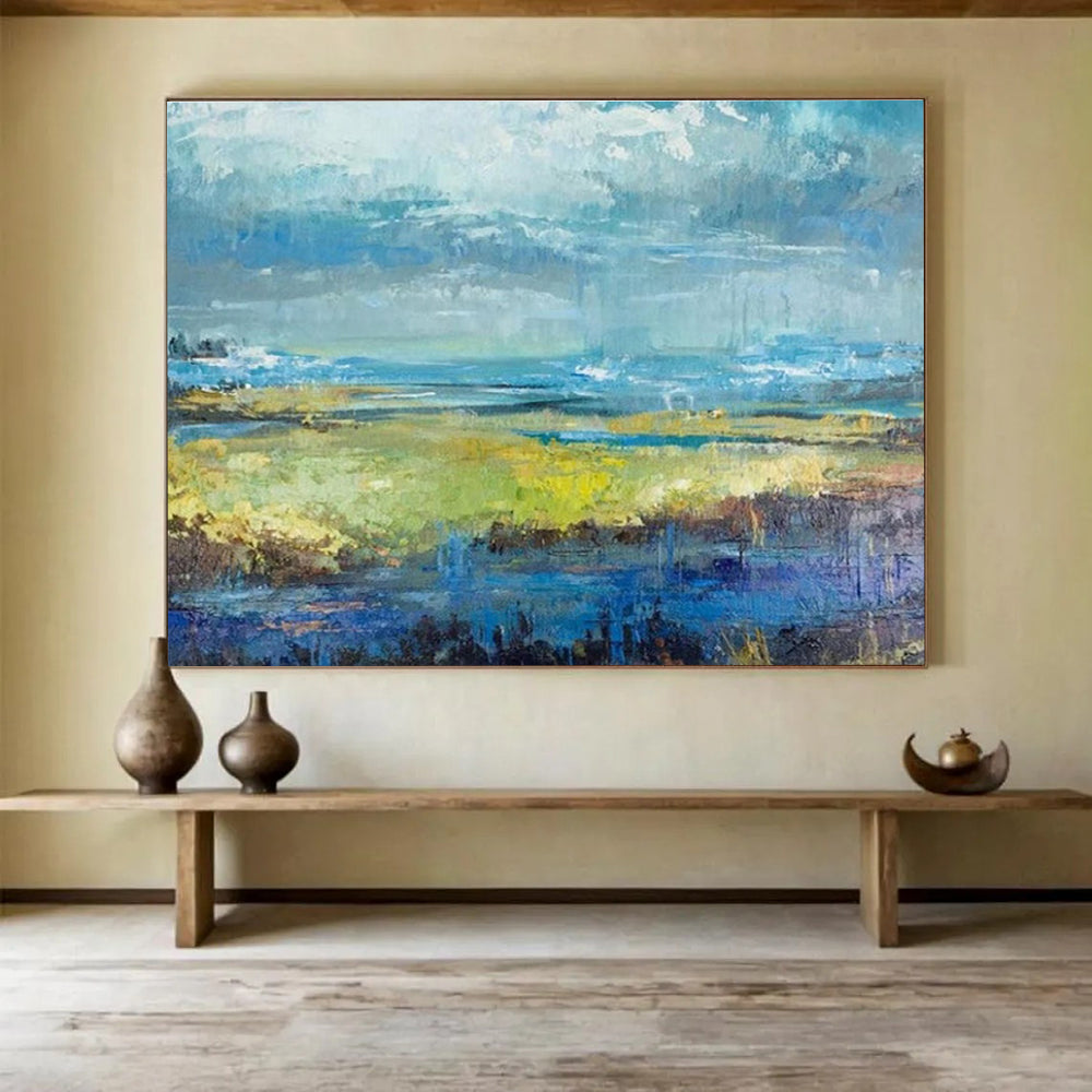 “Abstract Coastal Landscape” Landscape Painting On Canvas DKS190