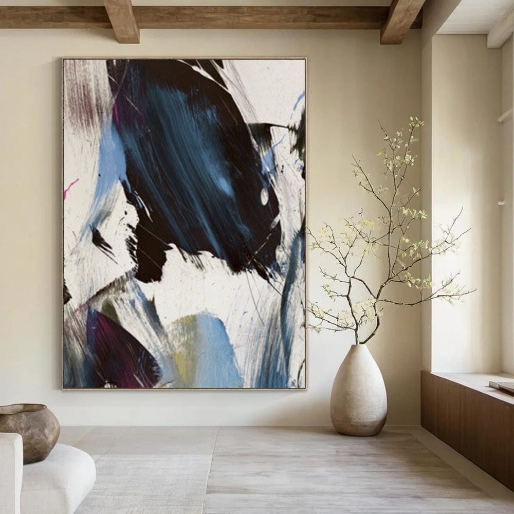 “Colorful Abstract Fusion” - Bold Hues & Dynamic Strokes Painting On Canvas DS186