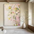 “Pastel Floral Impasto” - Impressionist - Inspired Floral Painting On Canvas PT1391
