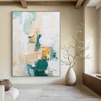 Earthy Tones with Textured Brushstrokes "Textured Earth" Abstract Painting On Canvas PS1282