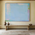 “Soft Pastel Minimalism” - Subtle Abstract Painting On Canvas DKS492