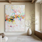 Colorful Palette Knife, "Blossoming Joy" – Palette Knife Abstract Painting On Canvas PS1023