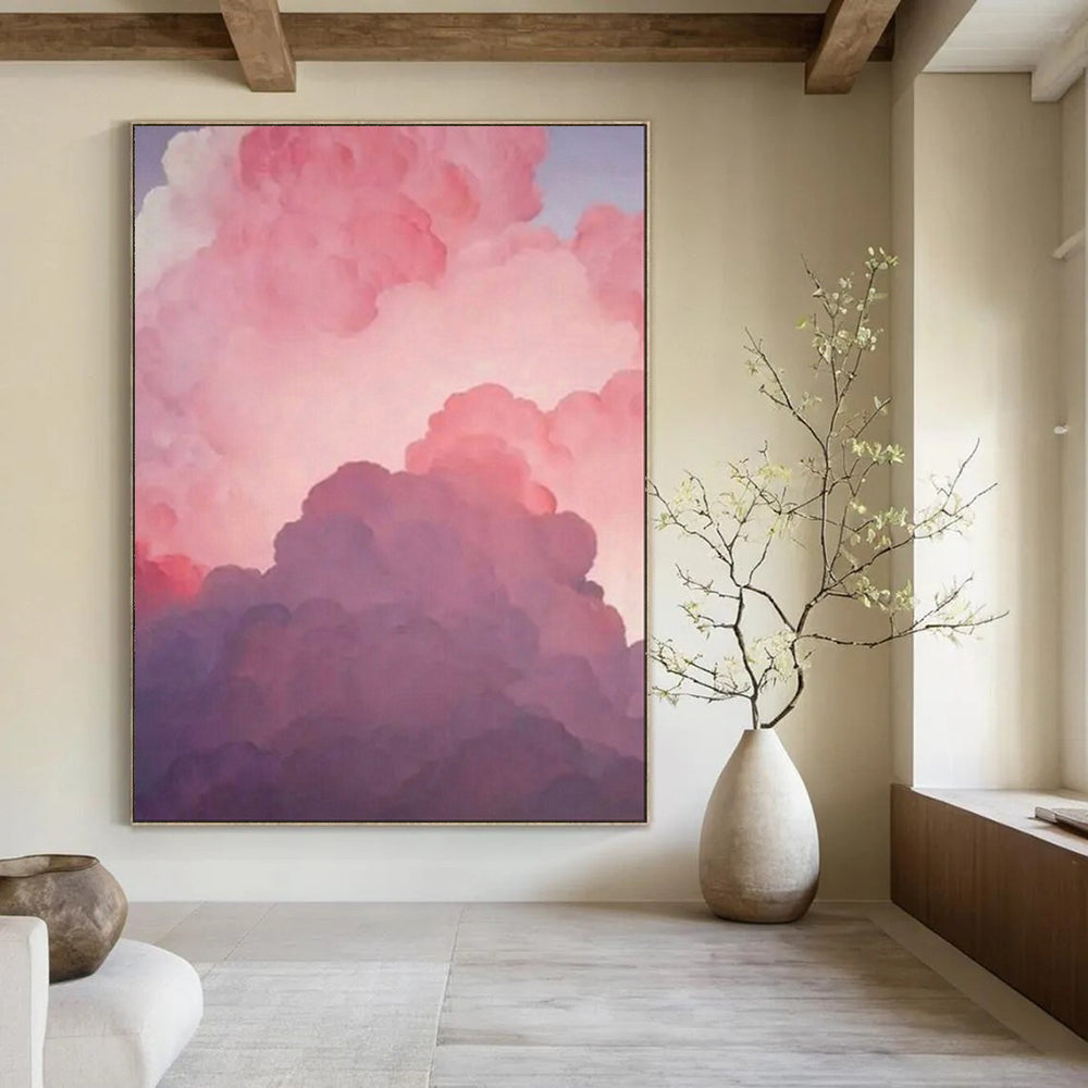 “Pink - Purple Cloudscape” - Dreamy Cloud Painting On Canvas PT1981