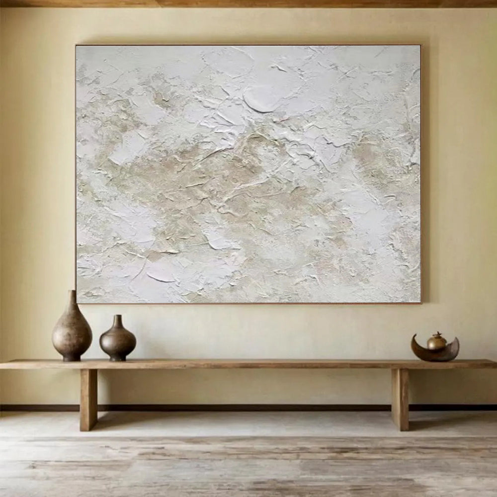 “Textured Neutral Abstract” - Textured Abstract Painting, Ideal for Spa & Bedroom DKS596