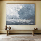 “Gray - Toned Stormy Seas” - Dramatic - Seaside Painting On Canvas PT1550