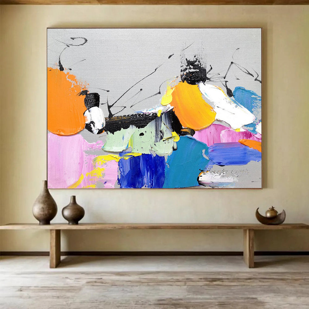 “Color Burst Abstract” - Abstract Expressionist Painting On Canvas PT267