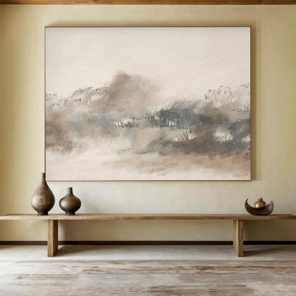 “Muted Earth - Tone Landscape” Landscape Painting On Canvas DKS244