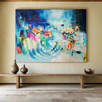 “Colorful Abstract Journey” - Abstract Expressionist Acrylic Painting on Canvas PT1503