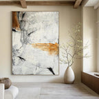 “Monochrome Abstraction” - Gray, Black, Brown Textured Abstract Painting On Canvas PT1457