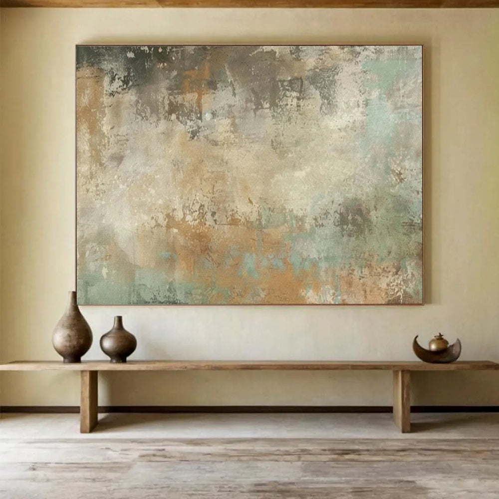 “Earth Tones & Textured Abstraction” - Abstract Expressionist - Painting On Canvas PT1702