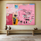 “Pink Abstract Graffiti” - Street - Art - Inspired Painting On Canvas PT198