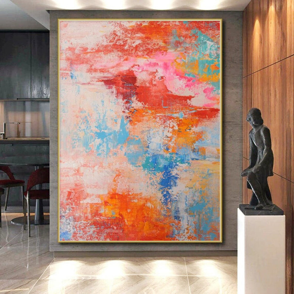 “Colorful Abstract Fusion” - Abstract Expressionist Painting On Canvas PS0031