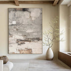 Gray and Brown Textured, "Urban Decay" – Textured Abstract Painting On Canvas PS0972