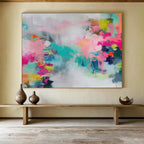 “Soft Color Splash” - Subtle Abstract Painting On Canvas DKS475