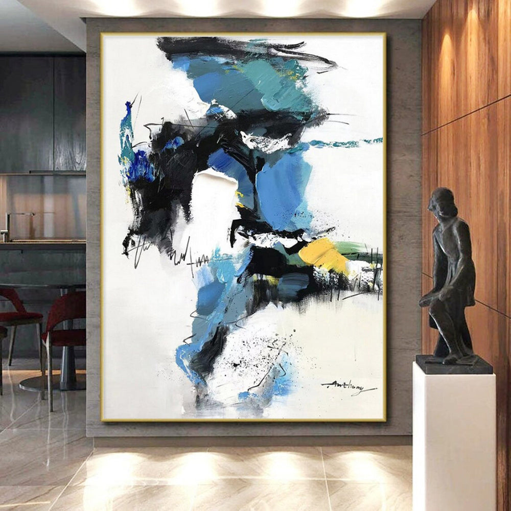 Blue - Color Fantasy - Mainly Blue, Black, Yellow, and Green - Abstract Expressionism PS0781