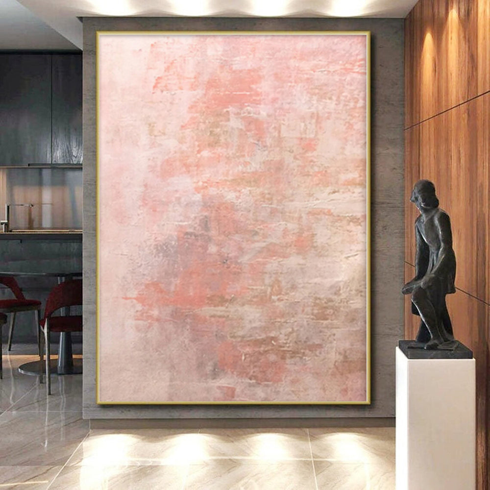 “Blush - Toned Subtle Abstract” - Abstract Minimalist Painting On Canvas PS0016