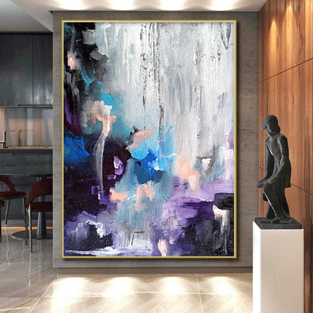 “Cool Tones Abstract” - Ethereal Abstract Painting On Canvas PS0069