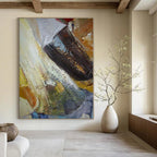 Mixed Colors with Textured Layers "Vibrant Layers" Abstract Painting On Canvas PS1355