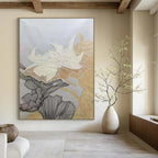 “Line - Detailed Floral Abstract” - Contemporary Floral Painting On Canvas PT1958