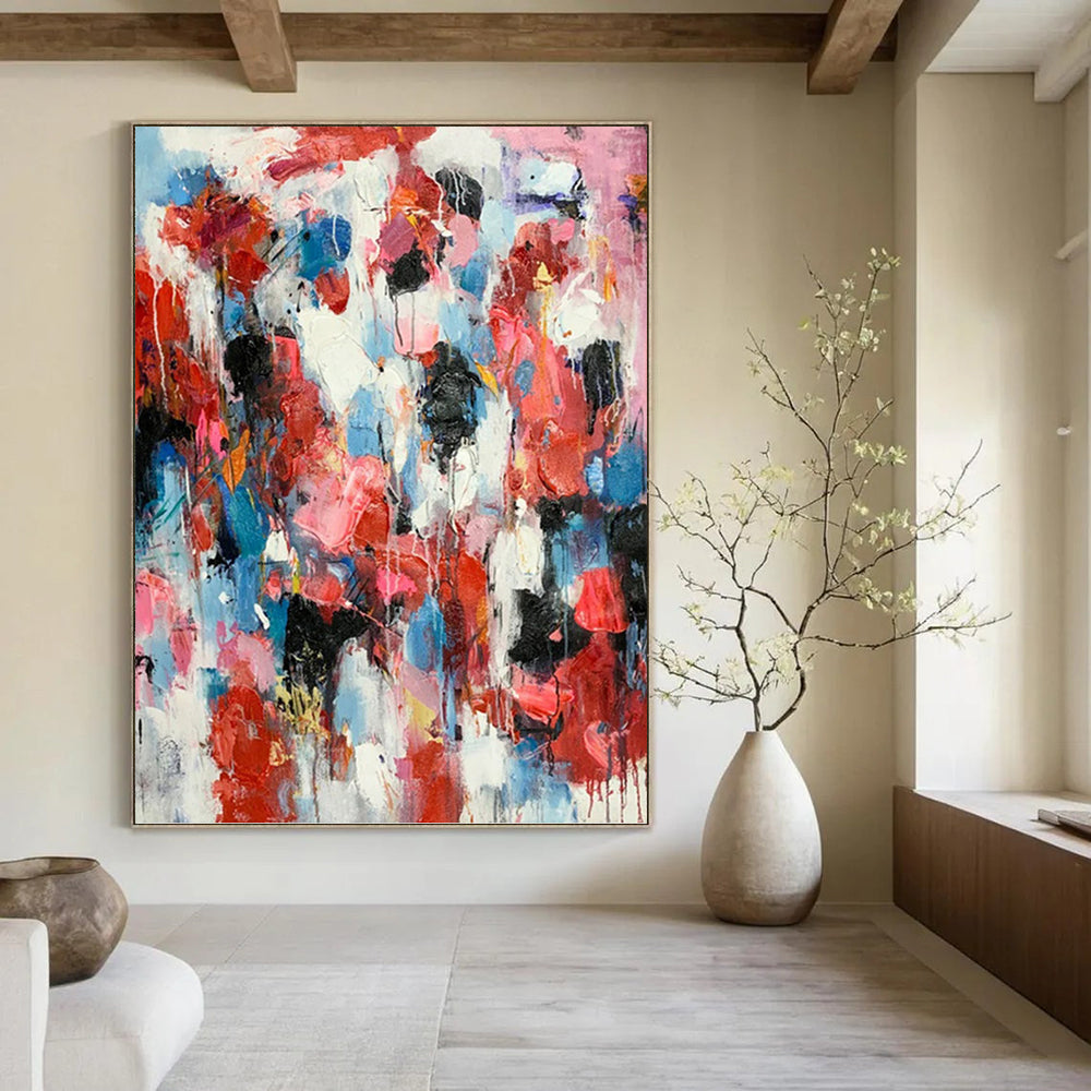 “Color - Drip Abstract Chaos” - Abstract, Emotion - Charged Painting On Canvas PT1585