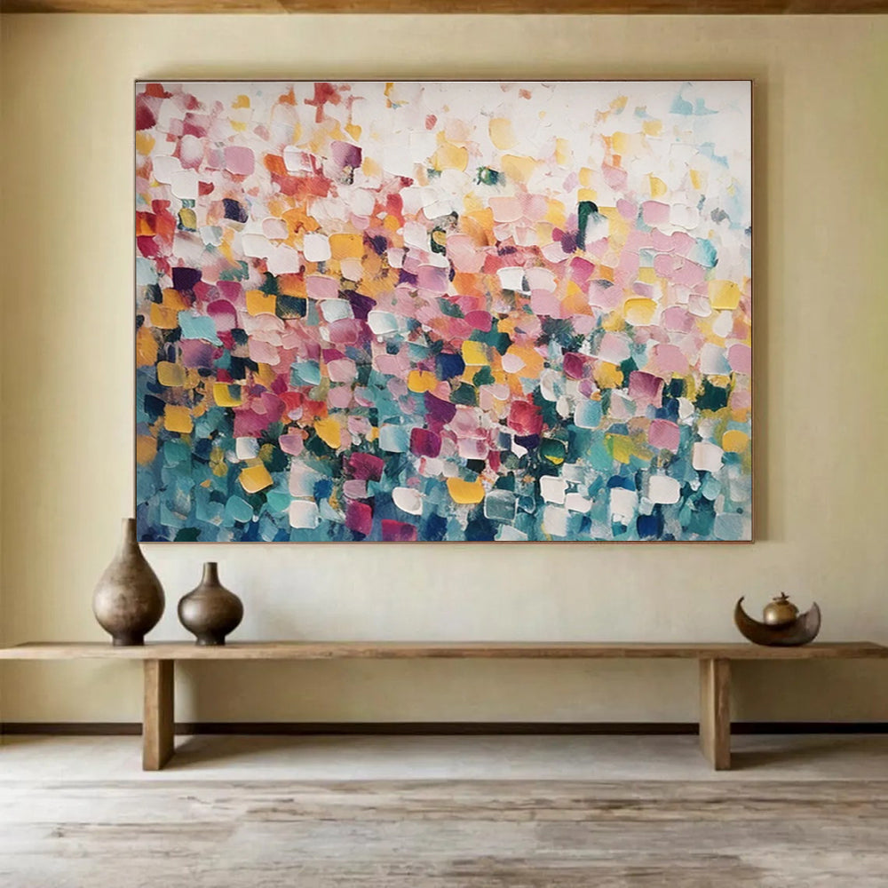 “Pastel Color Blocks” - Abstract Oil Painting On Canvas DKS882