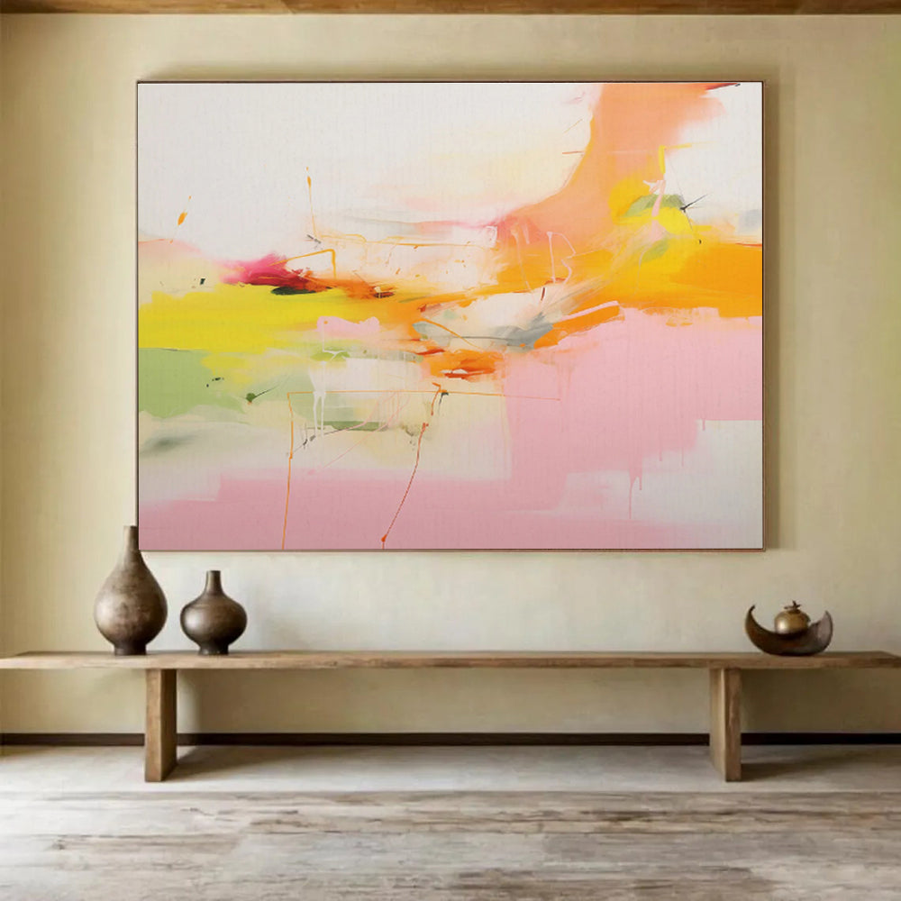 “Sunny Color Fusion” - Bright Abstract Painting On Canvas DKS490