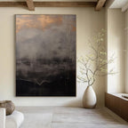 “Gray and Gold Mist” - Abstract, Atmospheric - Styled Painting On Canvas PT1662