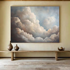 “Fluffy Clouds in Blue Sky” Landscape Painting On Canvas DKS182