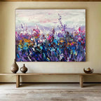 “Green - Blue Lake Reflections” - Muted - Tones Painting On Canvas PT1531