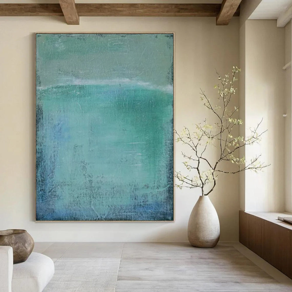 “Teal - Blue Gradient” - Color Field Painting On Canvas PT2320