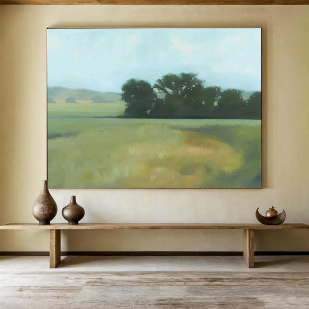 “Misty Meadows” - atmospheric Landscape Painting On Canvas DKS426