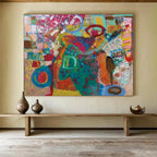 “Color Explosion Abstract” - Expressionist Painting On Canvas PT244